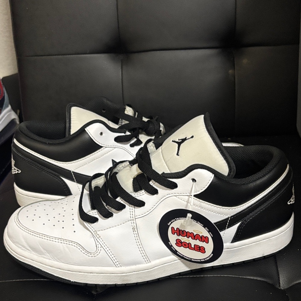 Black and White Low-Top Sneakers